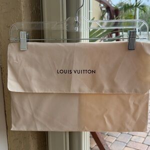 Louis Vuitton Beige Envelope Dust Bag Large 9.5"x 15" Storage Handbags LIKE NEW